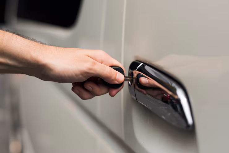 unlocking-car-door-with-key-secure-key-pros