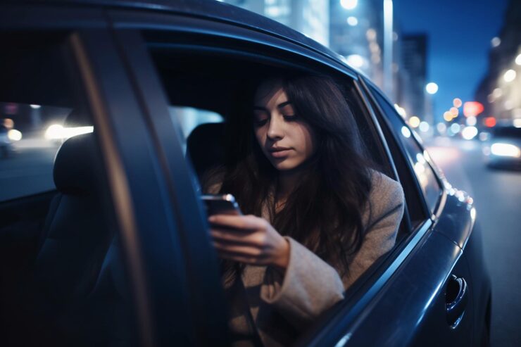 woman-phone-back-car-night-secure-key-pros